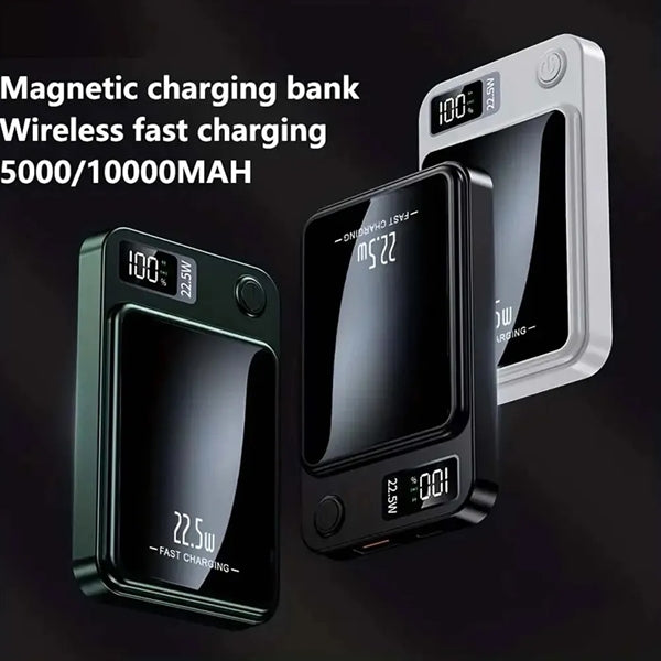 5000/10000mAh Fast Charging Magnetic Wireless Power Bank