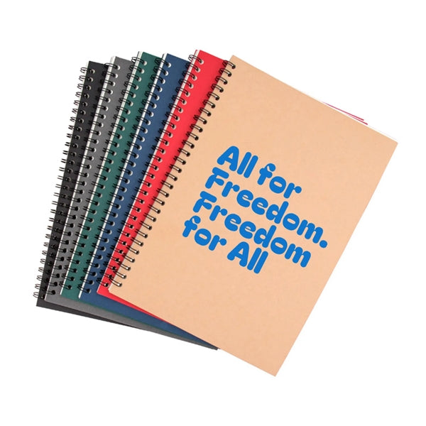 A5 College Ruled Spiral Notebook with Soft Kraft Cover