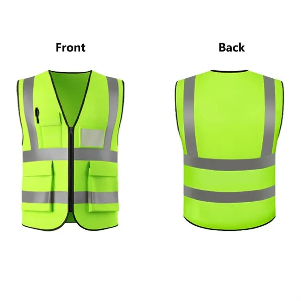 High Visibility Safety Vest With Reflective Strips
