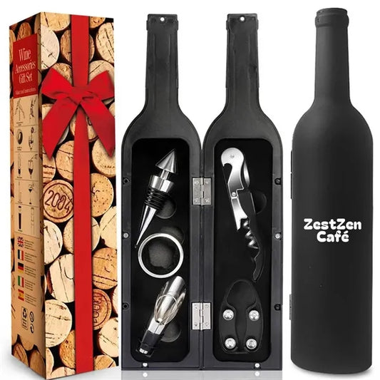 Wine Bottle Accessories Gift Set Opener Kit