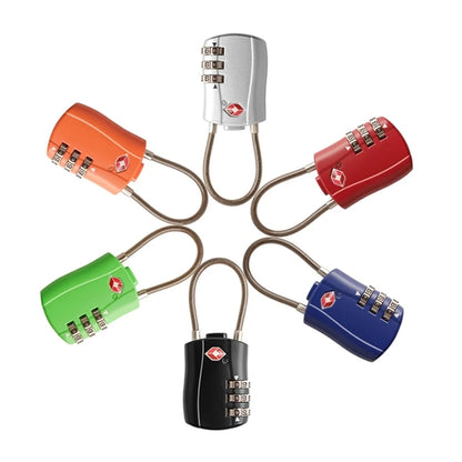 TSA Approved Luggage Locks Cable 3-Digit Code Padlocks