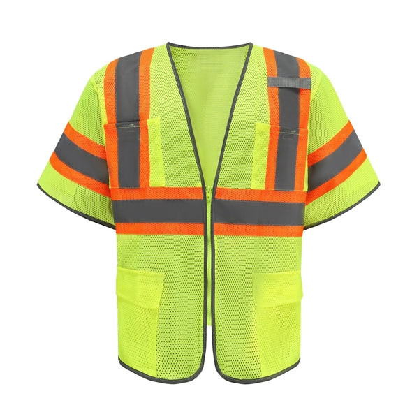 Mesh Safety Vest with Hi-Vis Strips ANSI Class 3 Customize
