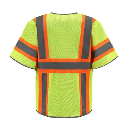 Mesh Safety Vest with Hi-Vis Strips ANSI Class 3 Customize