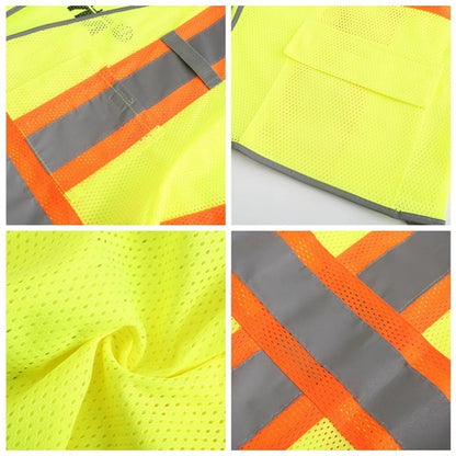 Mesh Safety Vest with Hi-Vis Strips ANSI Class 3 Customize