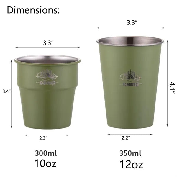 10oz Stainless Steel Outdoor Camping Cup
