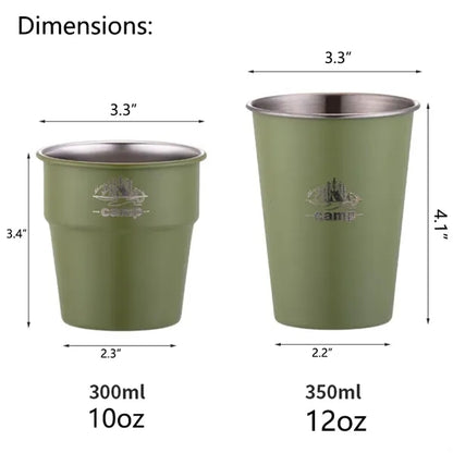 10oz Stainless Steel Outdoor Camping Cup