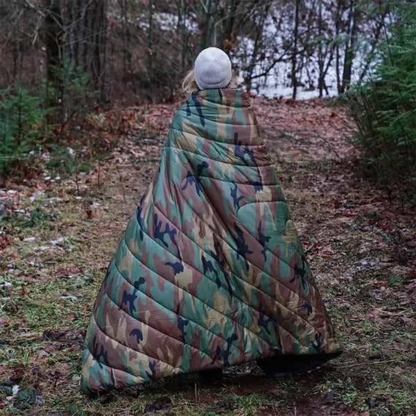 Warm Printed Outdoor Camping Blanket for 1-Person