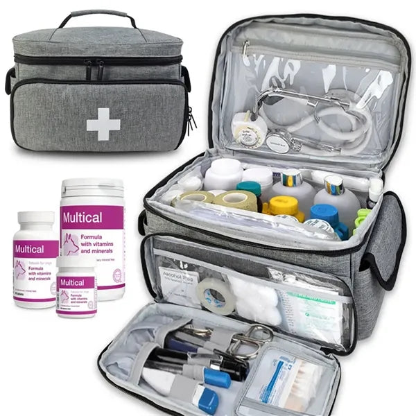 First Aid Bag Emergency Treatments Medicine Multi-Pocket