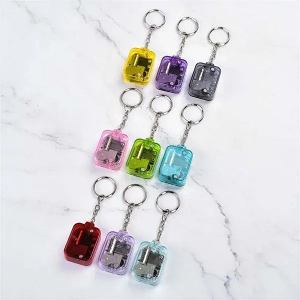 Unique Acrylic Music Box Keychain