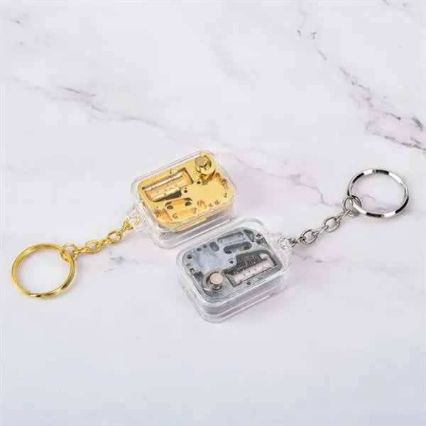 Unique Acrylic Music Box Keychain