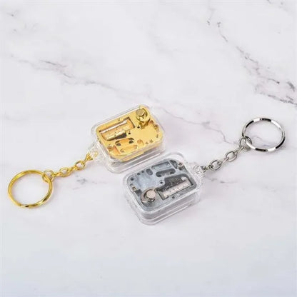 Unique Acrylic Music Box Keychain