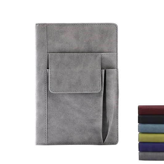 Leather Journal Notebook With Front Pen Pockets