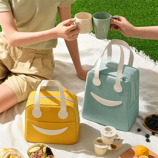 Mini Smile Lunch Cooler Shoulder Tote Bag