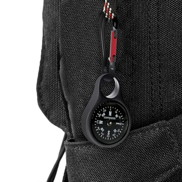 Mini Keychain Compass With Carabiner