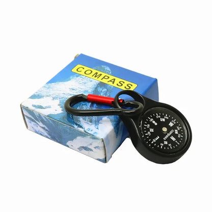 Mini Keychain Compass With Carabiner
