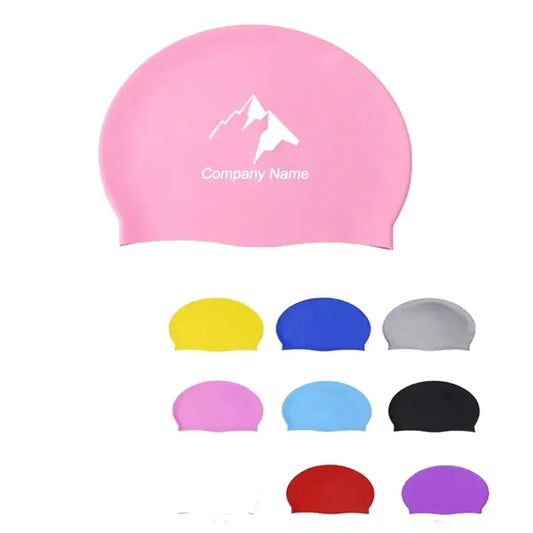 Solid Color Silicone Swimming Cap