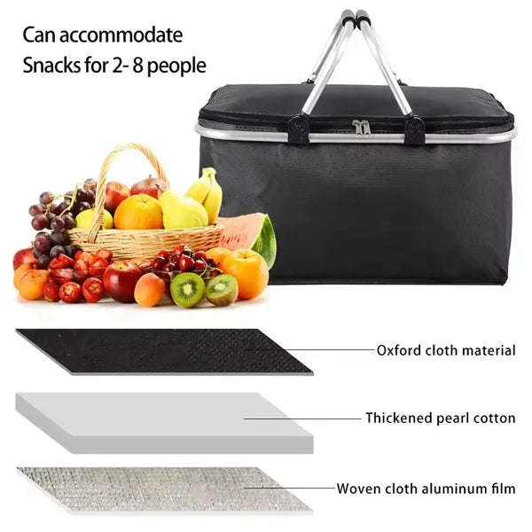 Foldable Large Insulated Picnic Basket
