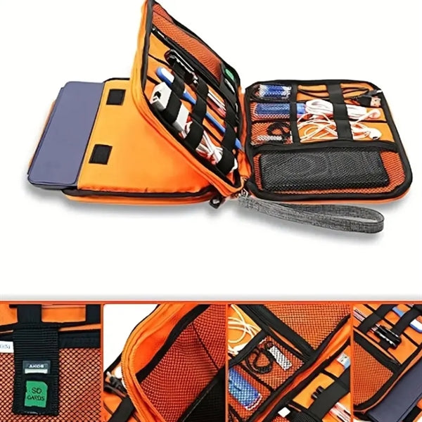 Waterproof Double Layer Travel Gear Organizer Electronics