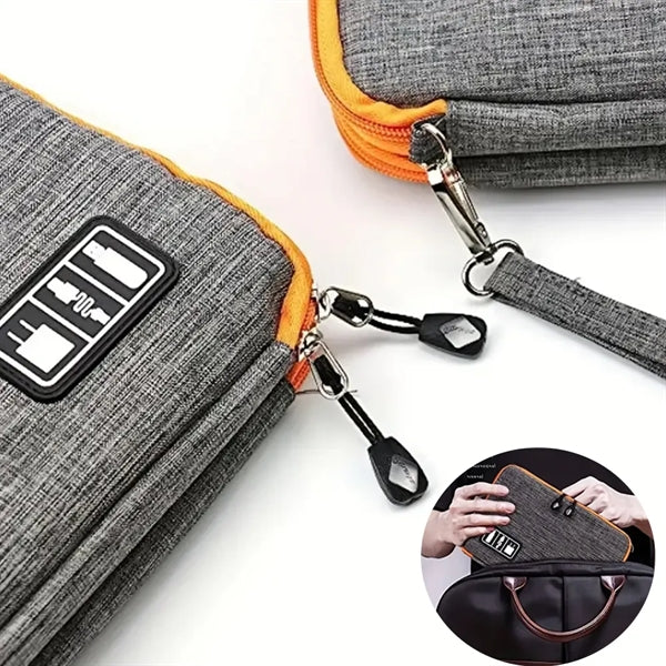 Waterproof Double Layer Travel Gear Organizer Electronics