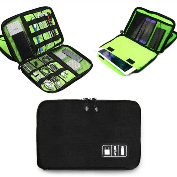 Waterproof Double Layer Travel Gear Organizer Electronics