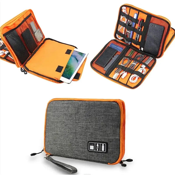 Waterproof Double Layer Travel Gear Organizer Electronics