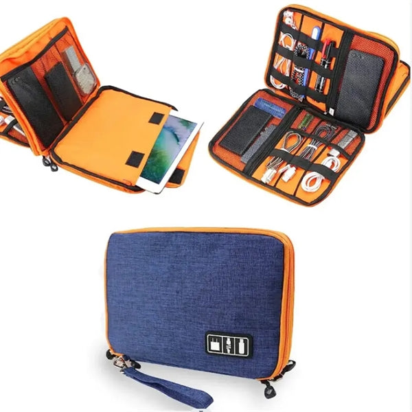 Waterproof Double Layer Travel Gear Organizer Electronics
