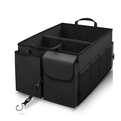 Compact Car Trunk Organizer with Adjustable Straps