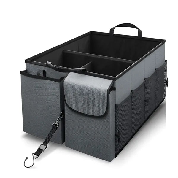 Compact Car Trunk Organizer with Adjustable Straps