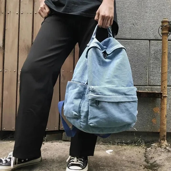 Denim Backpack , Fashion Canvas Rucksack for Everyday