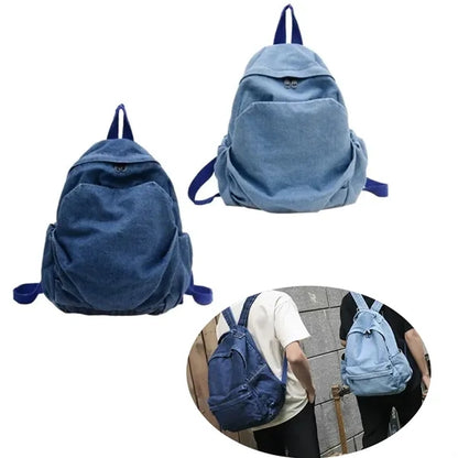 Denim Backpack , Fashion Canvas Rucksack for Everyday
