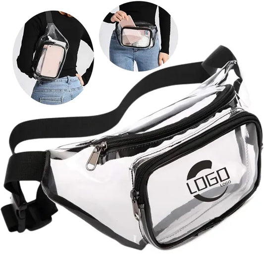 Clear Fanny Pack, Stadium Approved, Hands-Free Travel Bag.