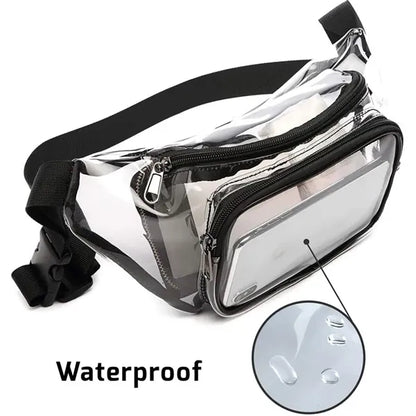 Clear Fanny Pack, Stadium Approved, Hands-Free Travel Bag.