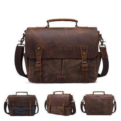 Retro Cowhide Leather Messenger Bag