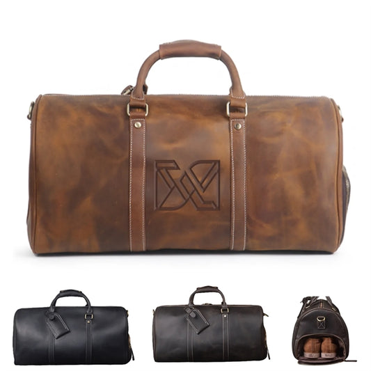 Crazy Horse Leather Duffel Bag