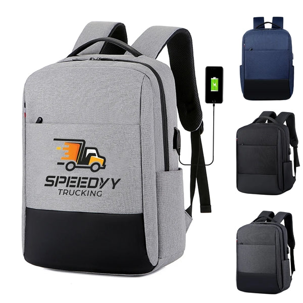Travel Laptop Backpack with USB Charging Port