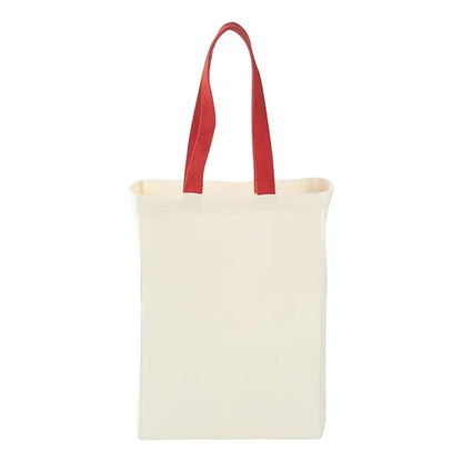 Cotton Canvas Grocery Bag with Colored Handles