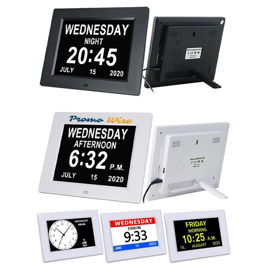 3 Colors Display Digital Calendar Alarm Desk Clock