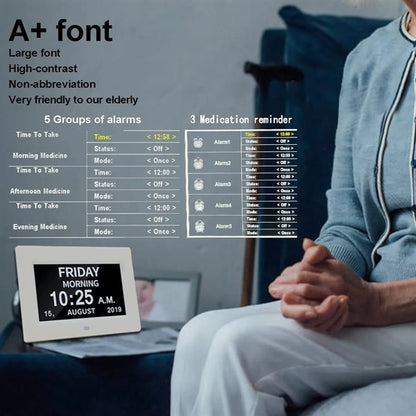 3 Colors Display Digital Calendar Alarm Desk Clock