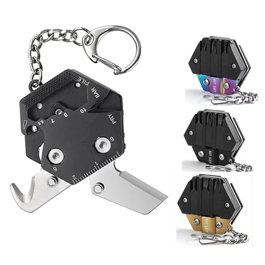 Portable Hexagonal Shape Multi Tool Keychain