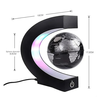 Floating Globe With Colored Led Lights