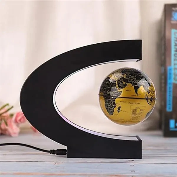 Floating Globe With Colored Led Lights