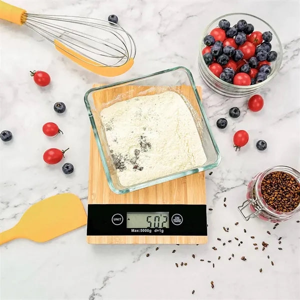 Lasered Eco-freindly Natural Bamboo Electronic Scale
