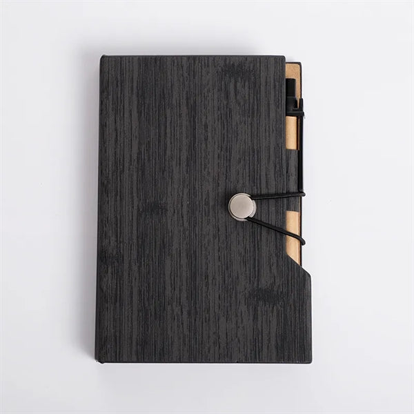Eco-freindly Woodgrain Notebook with Sticky Notes And Pen