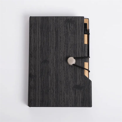 Eco-freindly Woodgrain Notebook with Sticky Notes And Pen