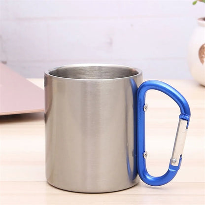 Carabiner Handle And Stainless Steel Construction Mug