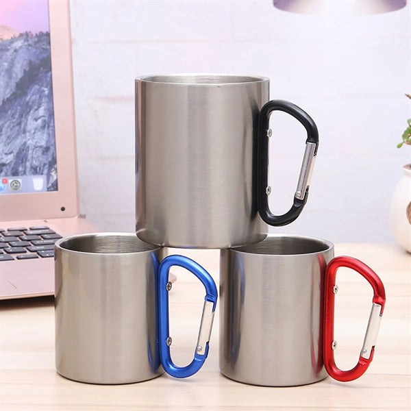 Carabiner Handle And Stainless Steel Construction Mug