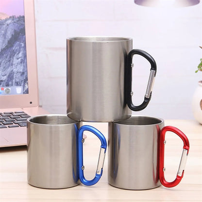 Carabiner Handle And Stainless Steel Construction Mug