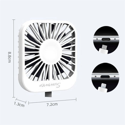Mini Cooling Fan Powered By Phone Lighting Type-C Charging