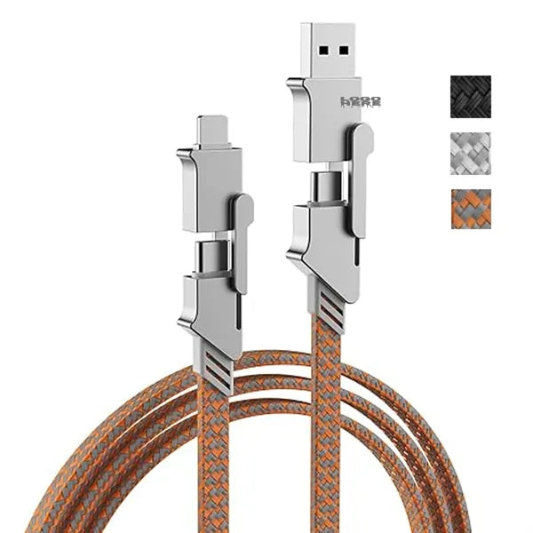 Braided Flat Wire 6-In-1 Multi Charging Cord