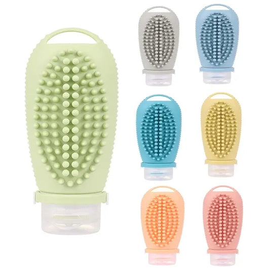Dispenser Bottle With Shampoo Brush